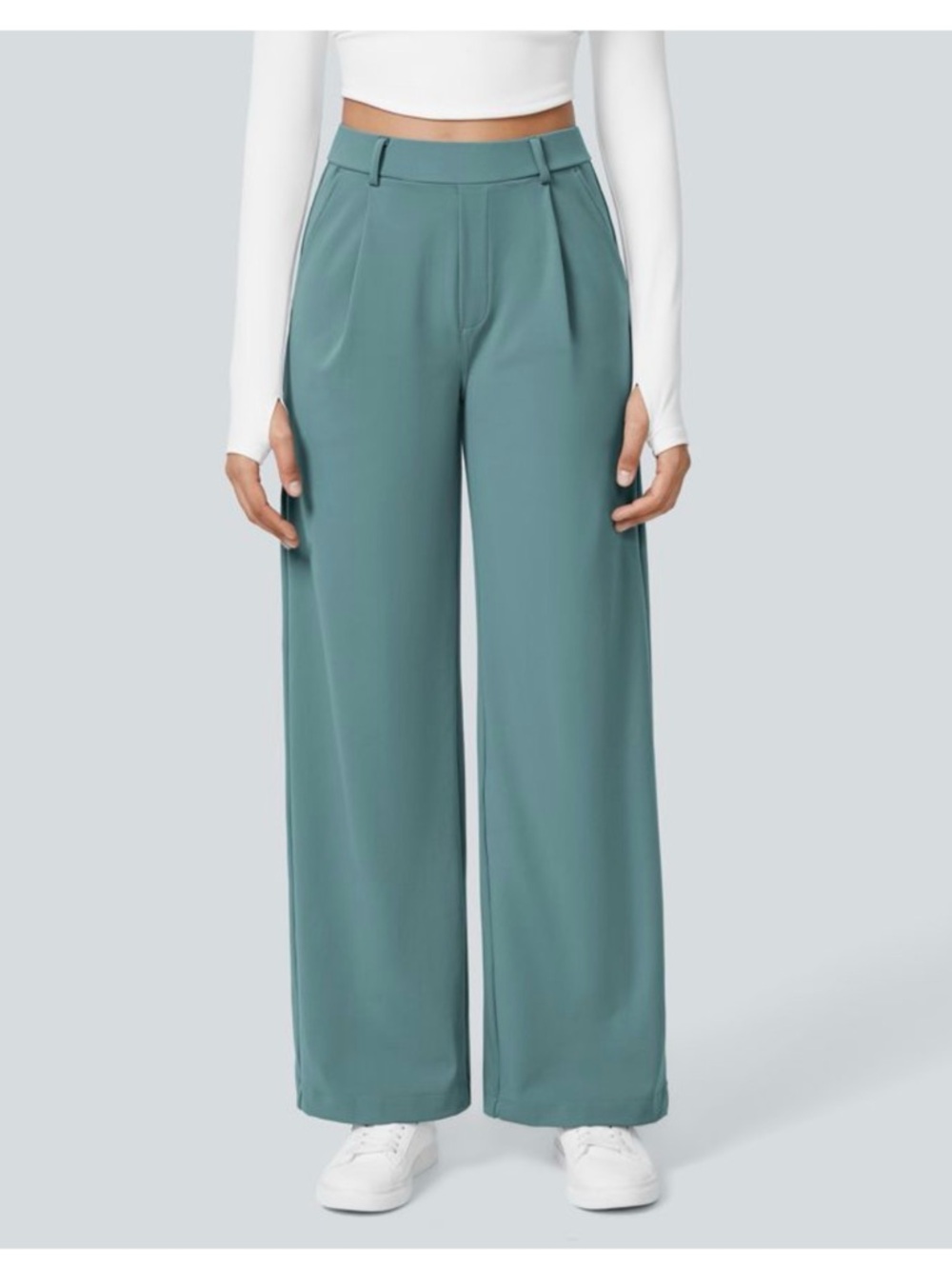 Halara Flex™ DayStretch High Waisted Pocket Straight Leg Work Pants- Medium